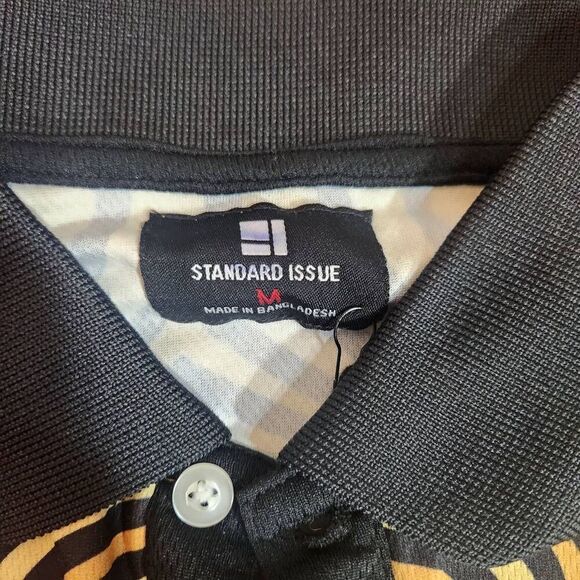 Nordstrom Standard Issue Gold Mesh Crop Polo - Picture 3 of 7